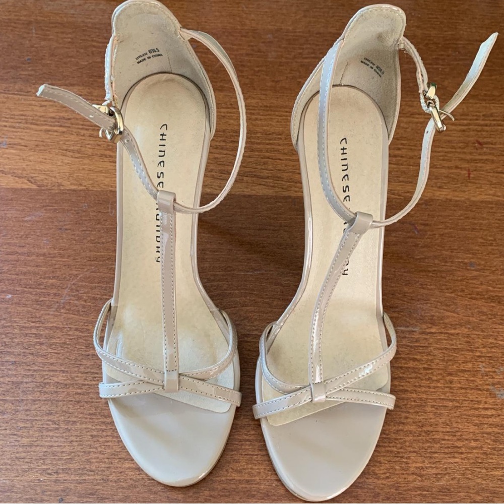 Chinese Laundry Nude Strappy Heels